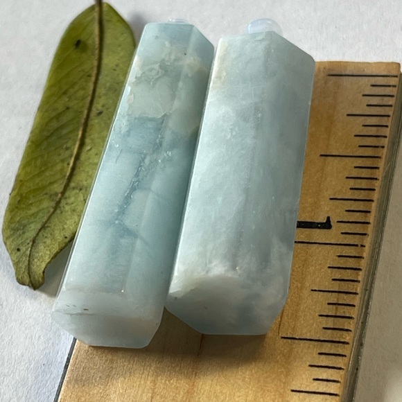 Aquamarine Tower Small Blue Aquamarine Point Set Of 7 pieces Crystal Gemstone - Picture 8 of 10